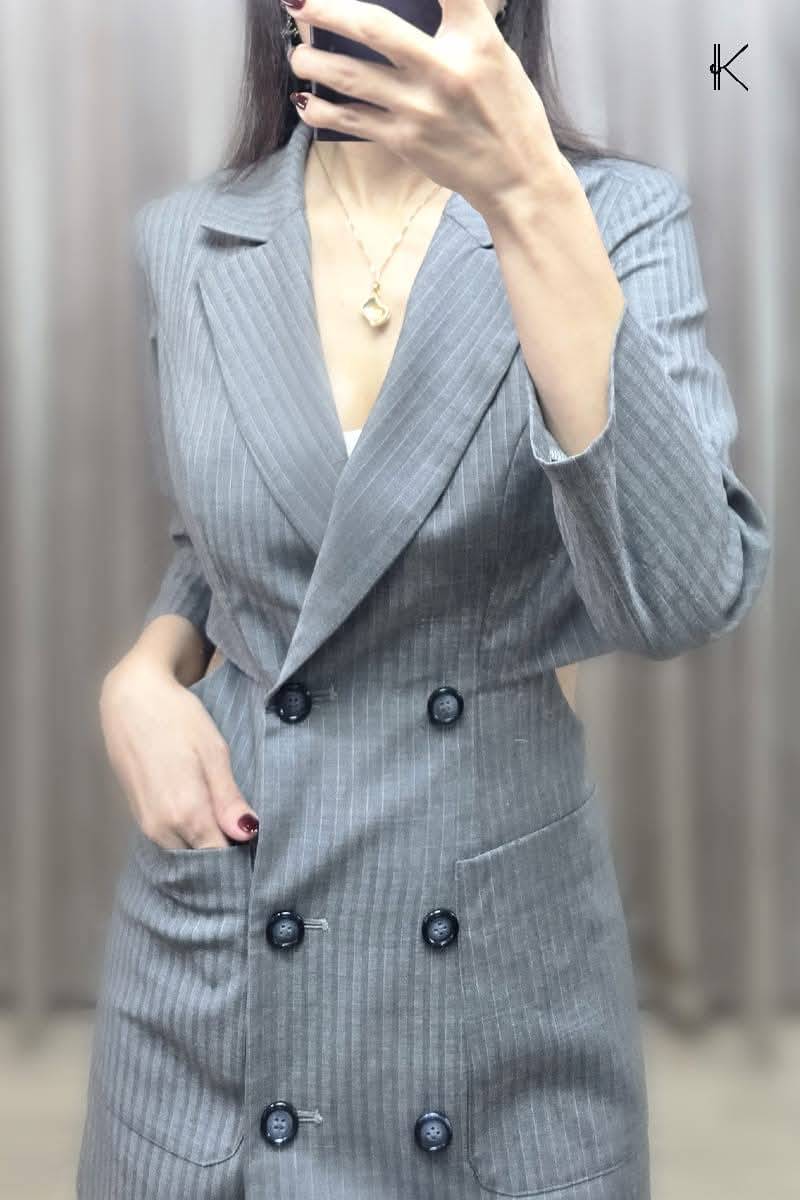 Grey Pinstripe Suit